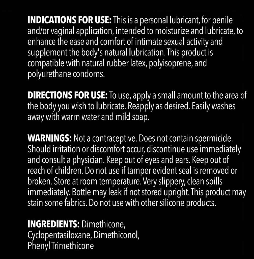 Popstar Play Silicone-Based Lube Directions