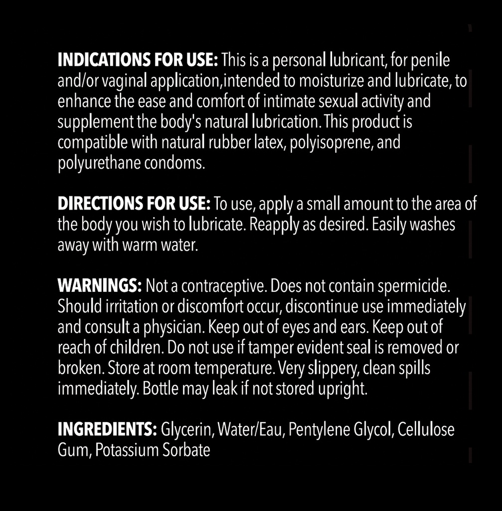 Popstar Play Water-Based Lube Directions