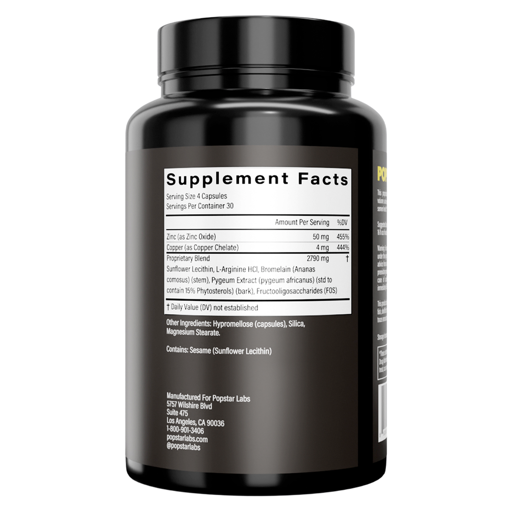 Popstar Volume + Taste - Supplement Facts