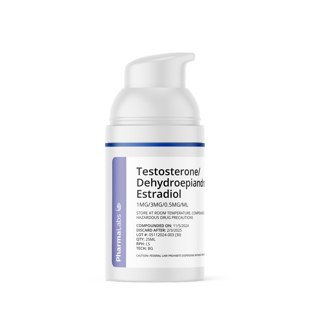 Testosterone/DHEA/Estradiol (1mg/3mg/0.5mg/mL)Vaginal Cream