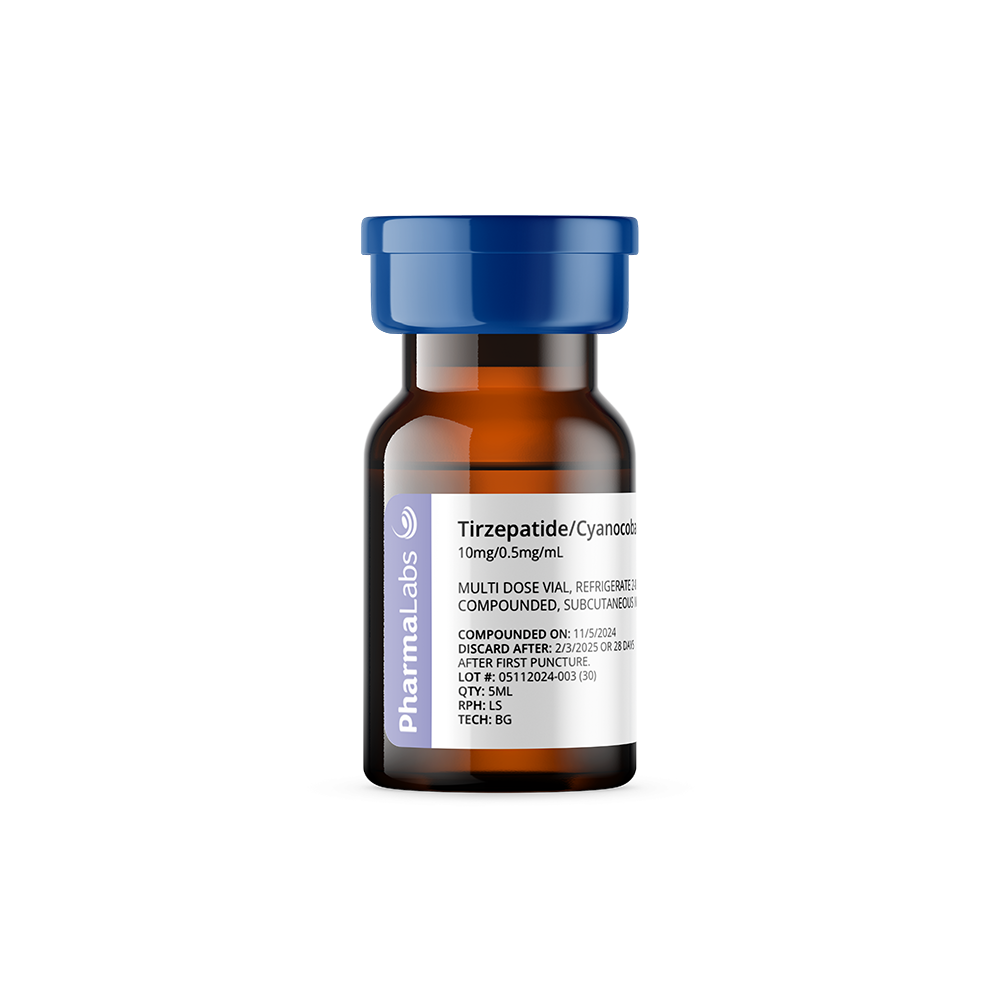 TIRZEPATIDE/ CYANOCOBALAMIN (10MG/0.5MG)/ML - 3ML SUBCUTANEOUS